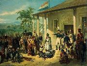 Nicolaas Pieneman The submission of Diepo Negoro to Lieutenant-General Hendrik Merkus Baron de Kock Spain oil painting artist
